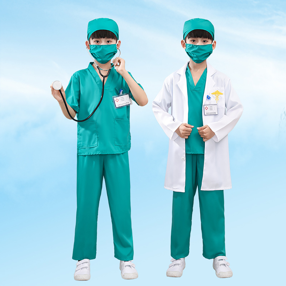 7 Pcs/Pack Kid White Medical U - Medical Lab Coats 评论和价格