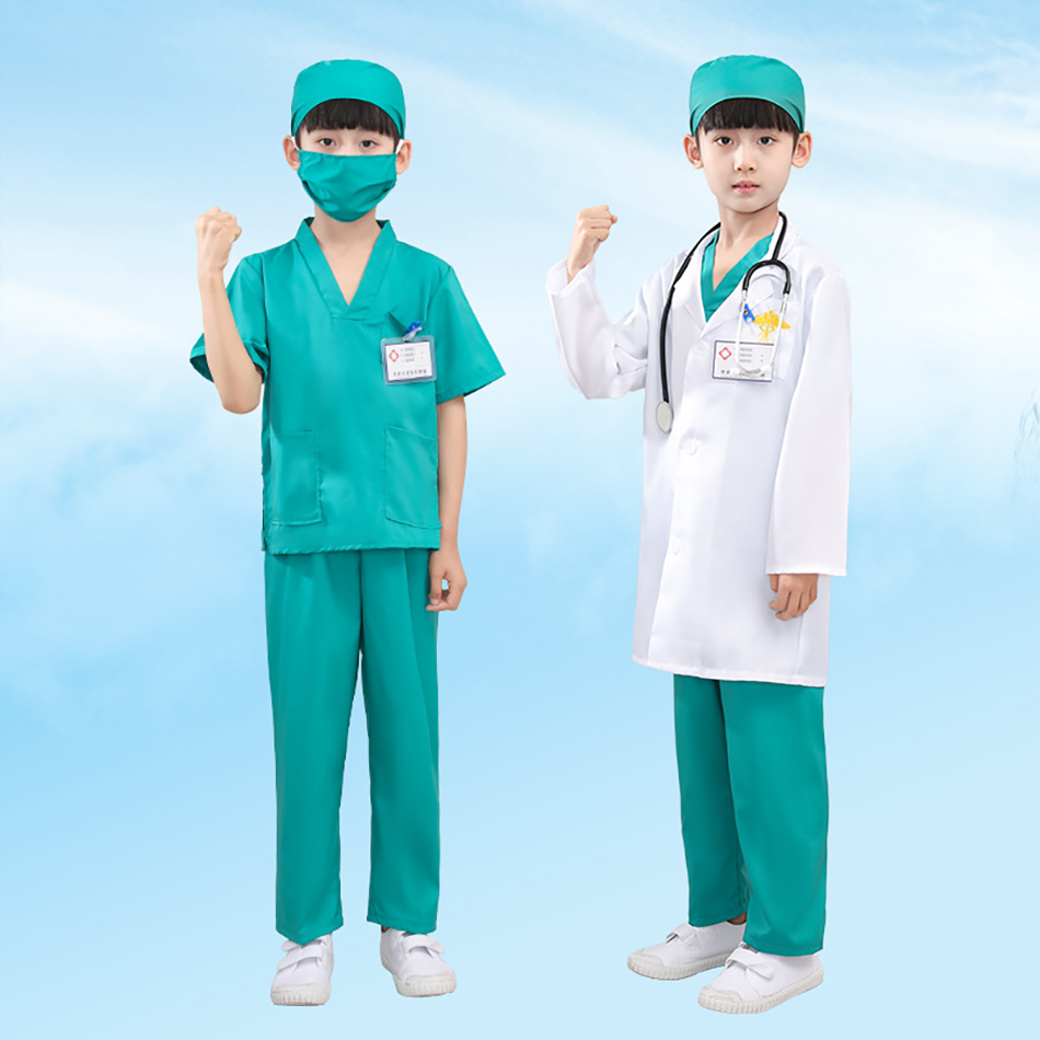 7 Pcs/Pack Kid White Medical U - Medical Lab Coats 评论和价格