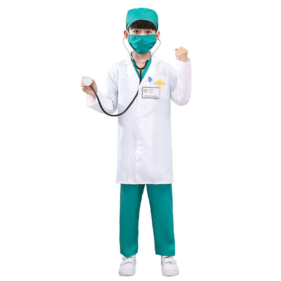 7 Pcs/Pack Kid White Medical U - Medical Lab Coats 评论和价格
