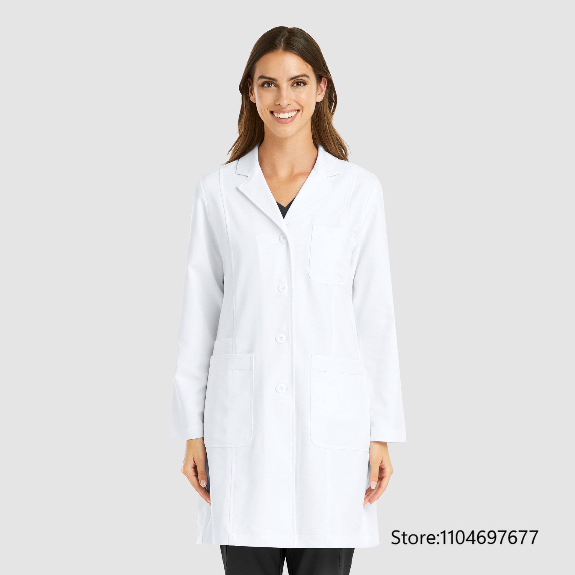 Multicolor Women's Long Sleeve - Medical Lab Coats 评论和价格