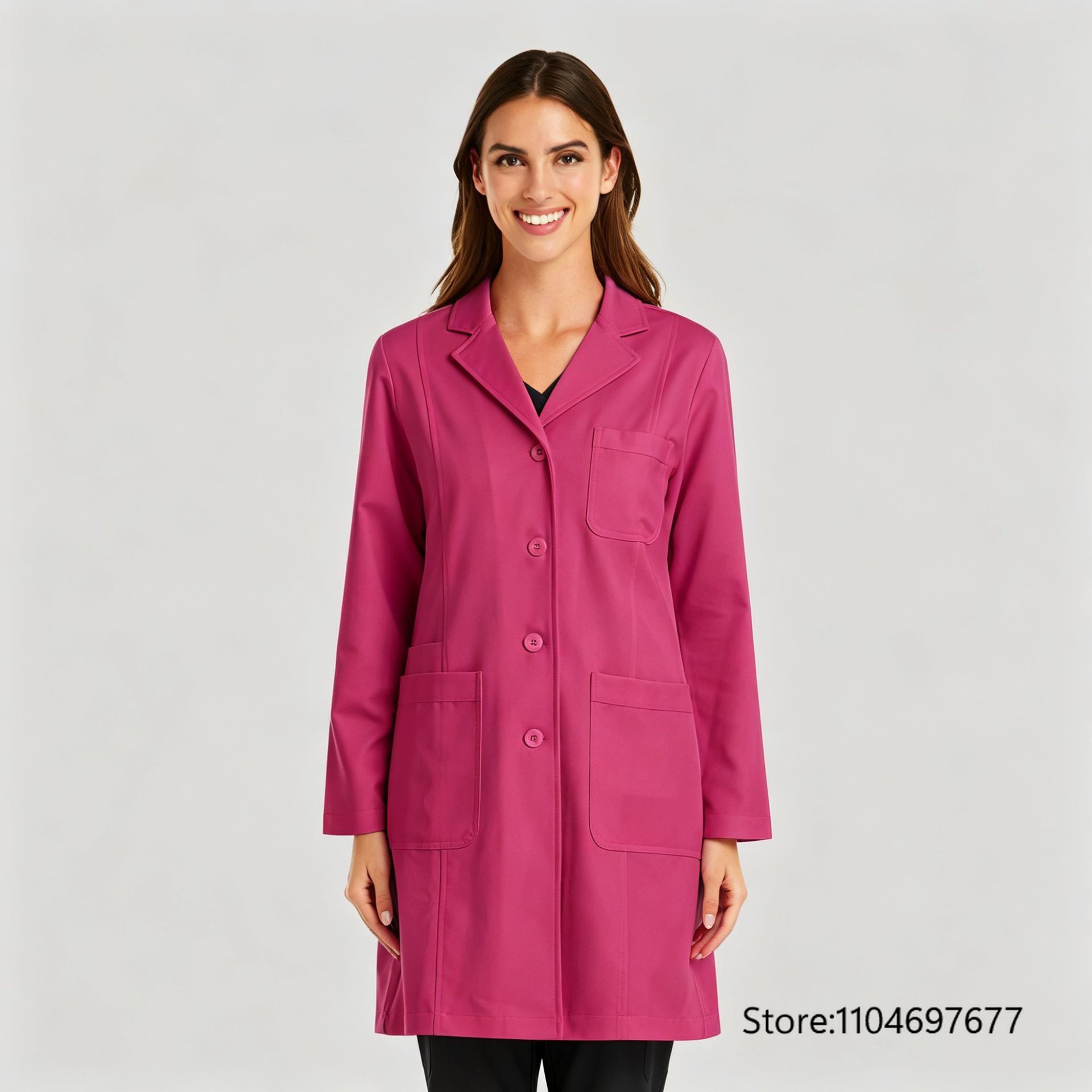 Multicolor Women's Long Sleeve - Medical Lab Coats 评论和价格