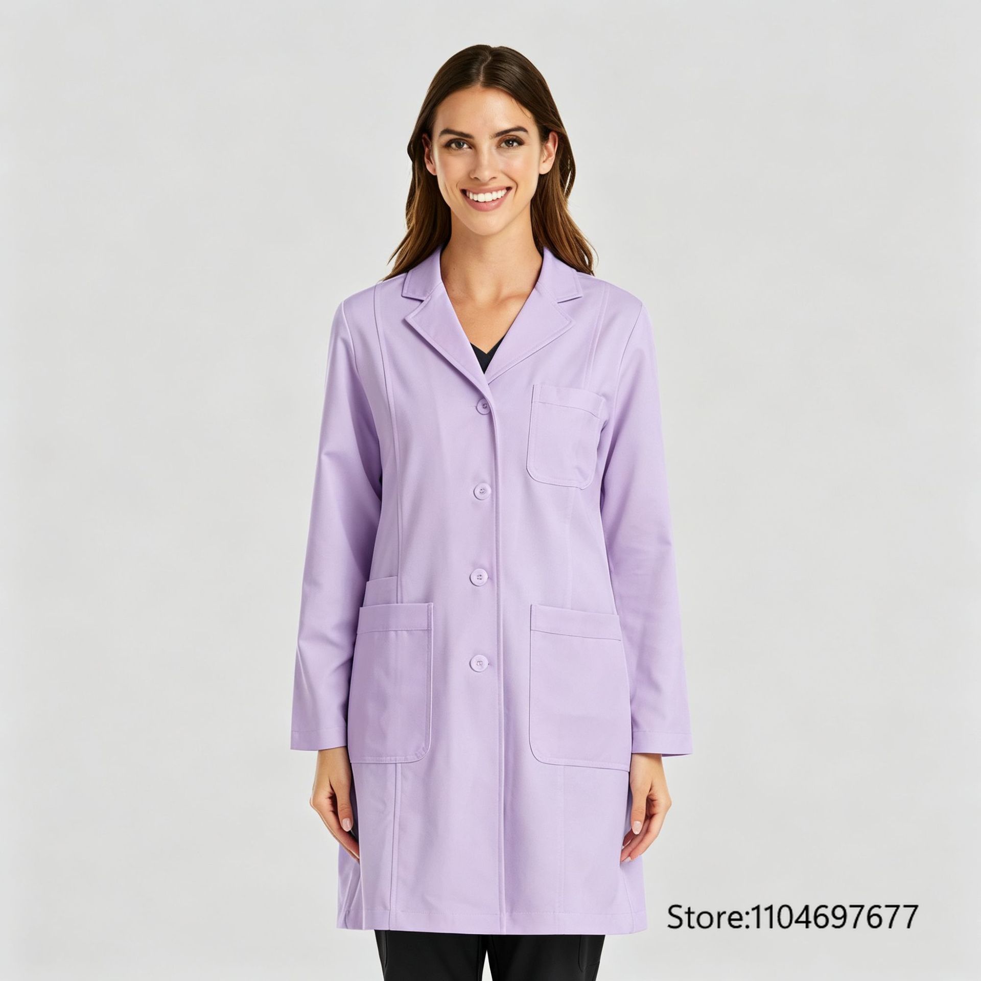 Multicolor Women's Long Sleeve - Medical Lab Coats 评论和价格