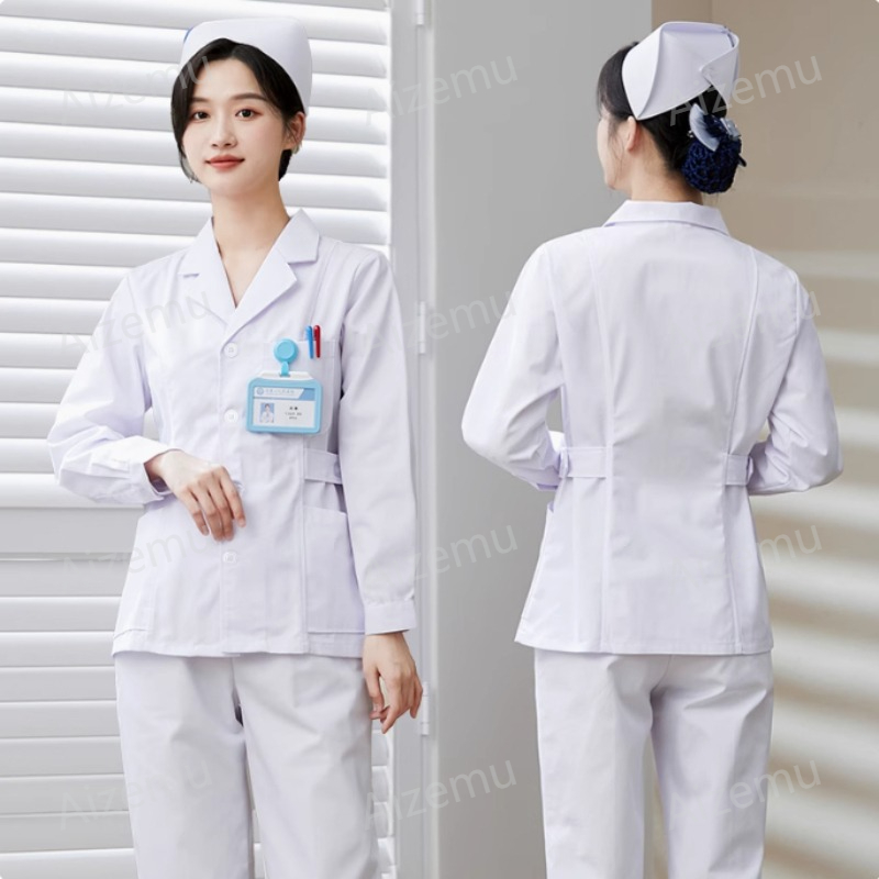 New White Long Sleeve Nurse Un - Medical Lab Coats 评论和价格
