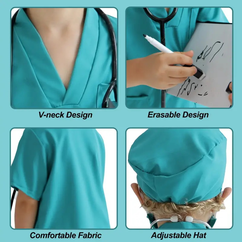 7PCS Kids Doctor Nurse Cosplay - Medical Lab Coats 评论和价格