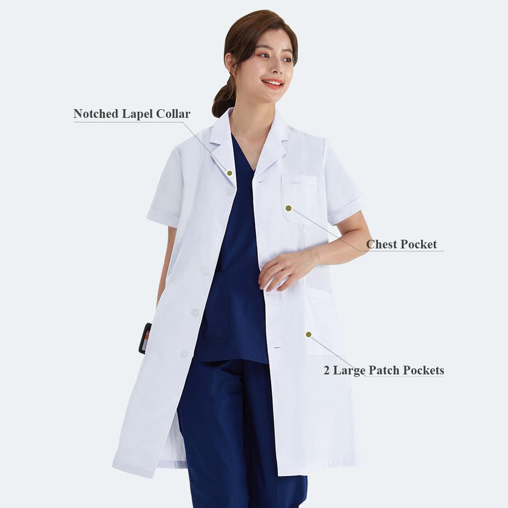 Unisex White Coat Lab Coat Hos - Medical Lab Coats 评论和价格
